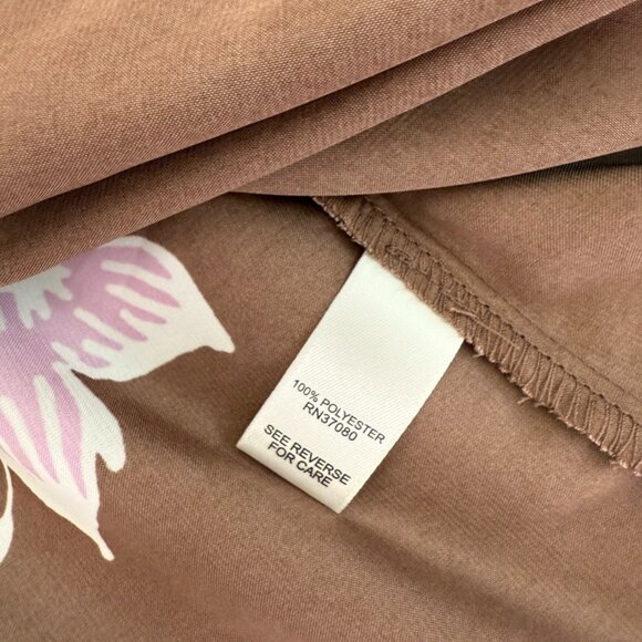 Cato Top Floral Print Cold Shoulder Halter Neckline Silky Multicolor XL NEW - Picture 7 of 9